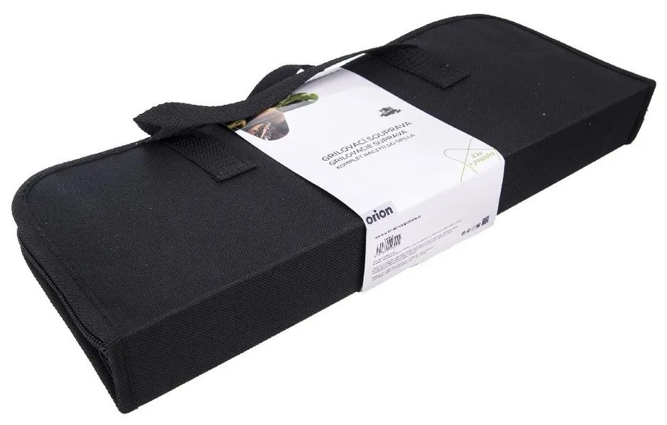 Grill grilleszköz szett tartóban 8 db-os, hossz 34,5 cm - Orion