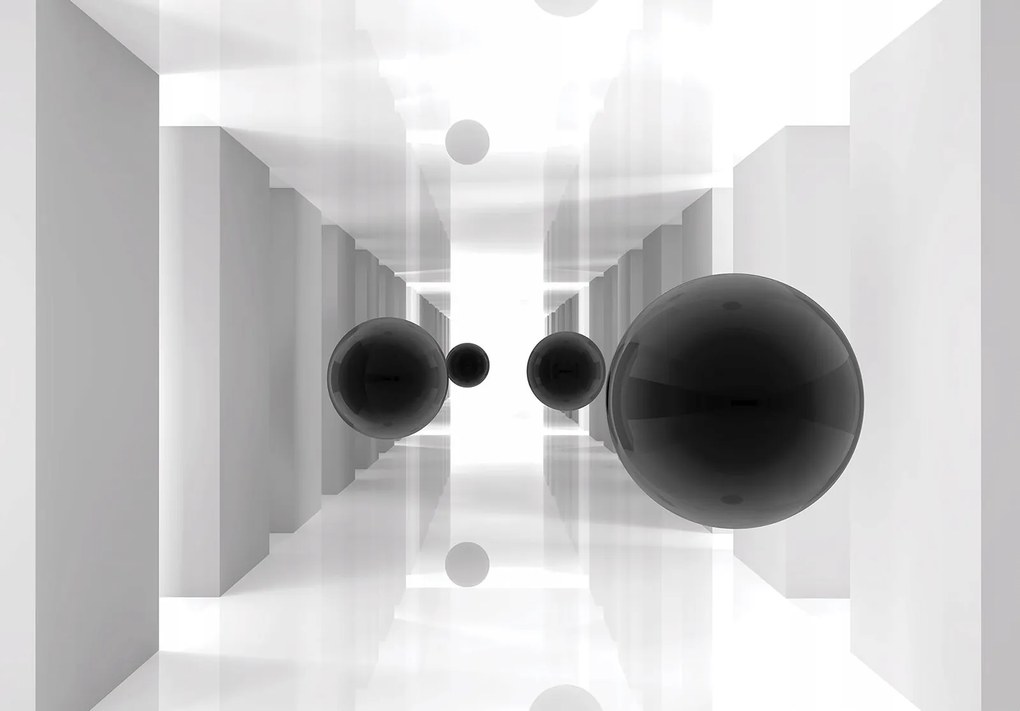 Fotótapéta Alagút fehér blokkok gömb perspektíva fény 368x254 vinil +ragasztó