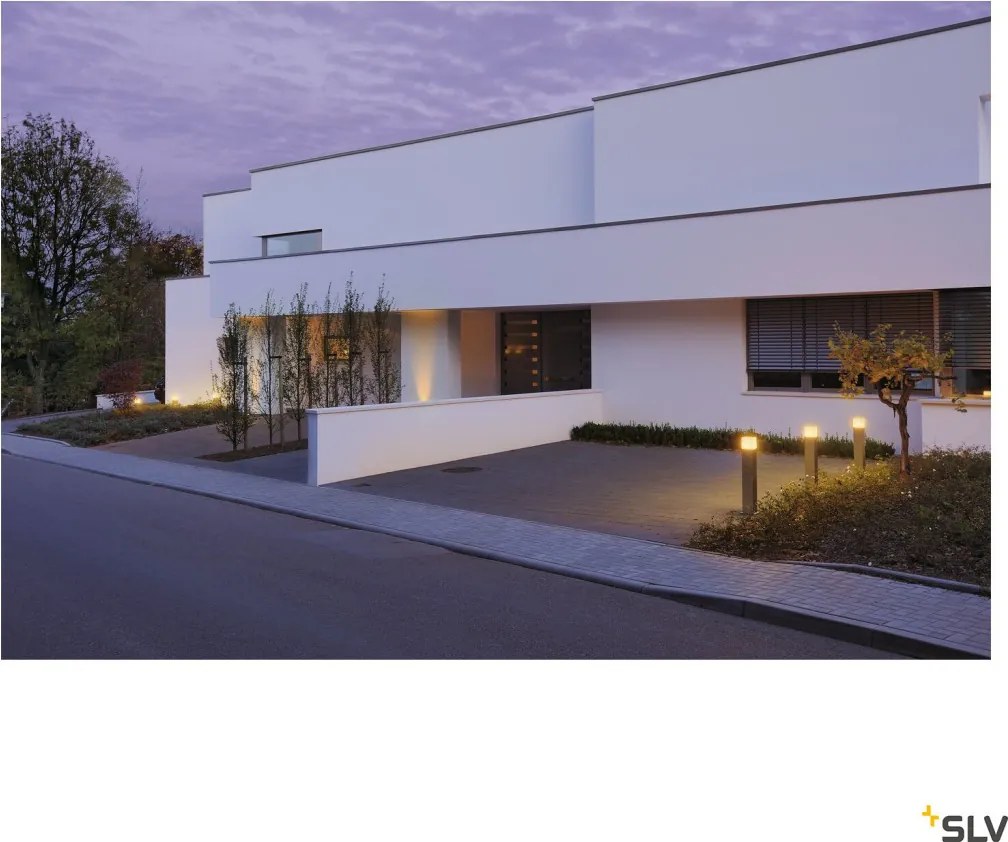 SLV 1000346 SQUARE Modern Kültéri Állólámpa Rozsdamentes Acél E27 IP44