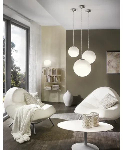EGLO 85262 - Csillár zsinóron RONDO 1xE27/60W/230V átm. 25 cm fehér