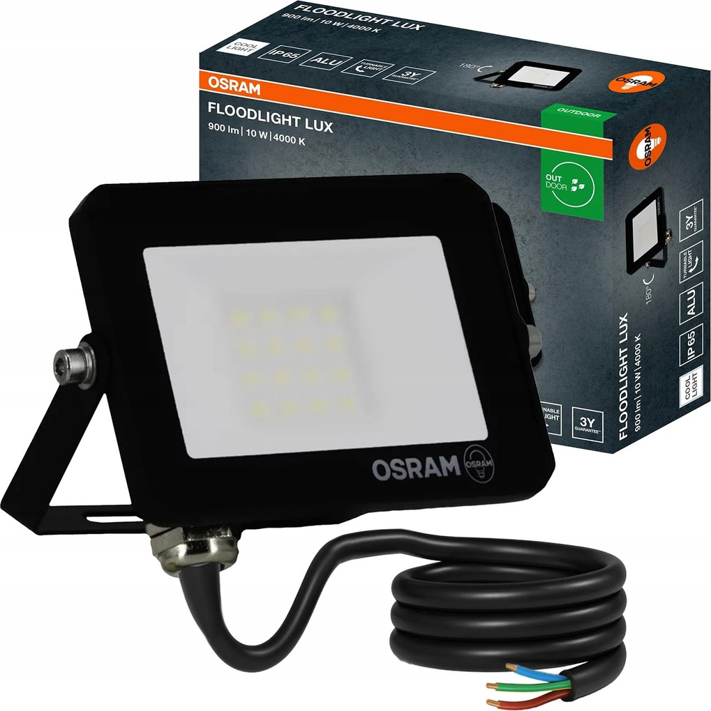 Led Reflektor Kültéri Halogén Lámpa 10W 4000K 900lm IP65 Osram