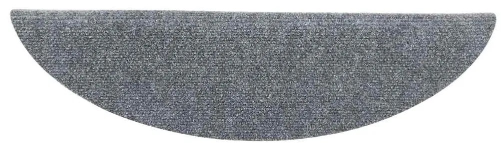 5 db világosszürke lyukasztott öntapadó lépcsőszőnyeg 56x17x3cm