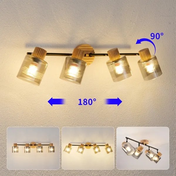 Brilagi - HYGGE 4xE14/15W/230V fa/füstszínű spotlámpa