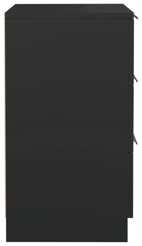 fekete éjjeliszekrény 40 x 36 x 65 cm
