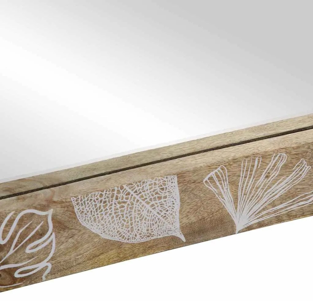fürdőszoba tükör 50x3x70 cm tömörfa mangó szürke