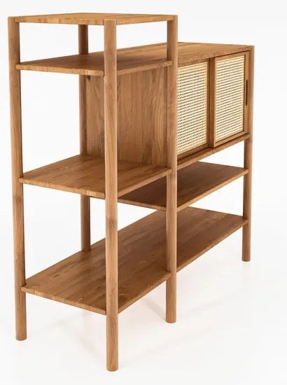 Tölgyfa könyvespolc 120x123 cm Pola - The Beds