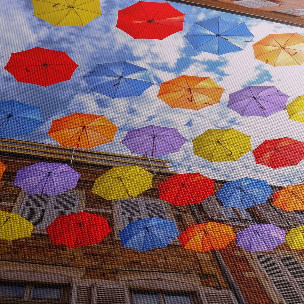 Színes esernyők képe (120x50 cm)
