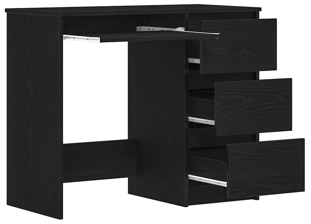 fekete tölgy forgácslap íróasztal 90 x 45 x 76 cm