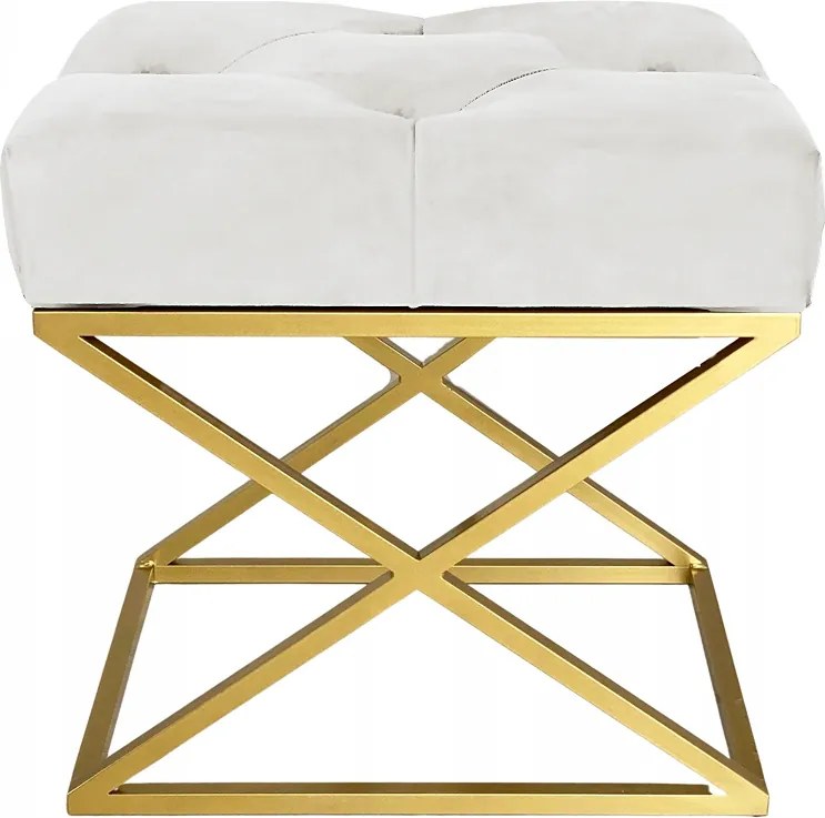 Pad puff kárpitozott fém loft fehér arany