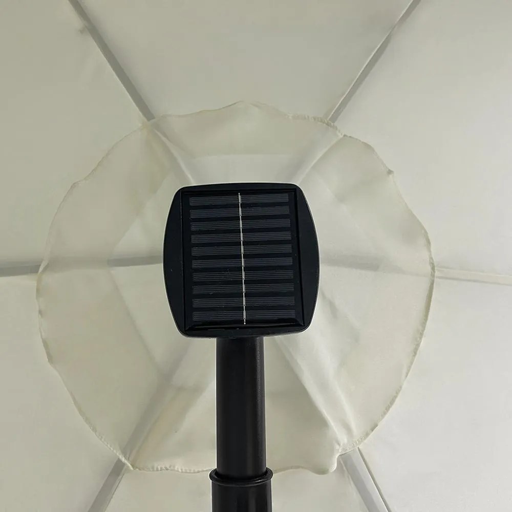 AVENBERG SUNNY LED 300 Nagy állítható napernyő, átmérő 3M, bézs