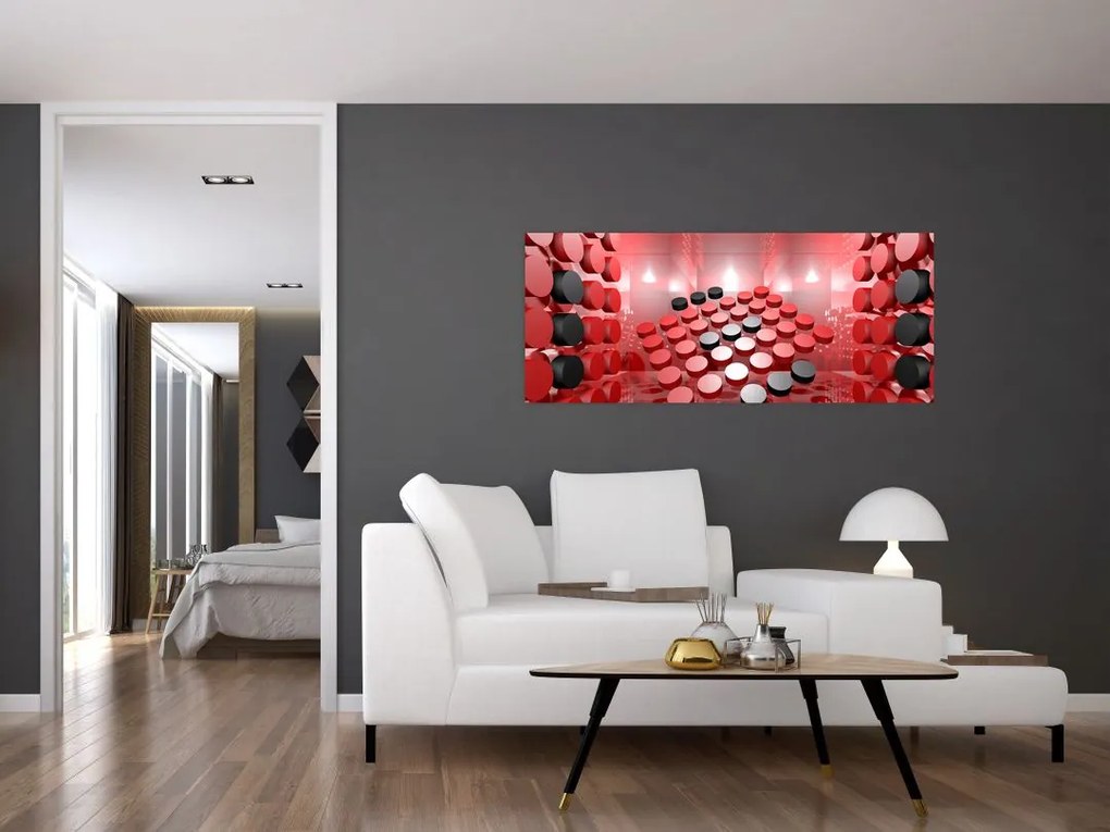 A gomb absztrakció képe (120x50 cm)