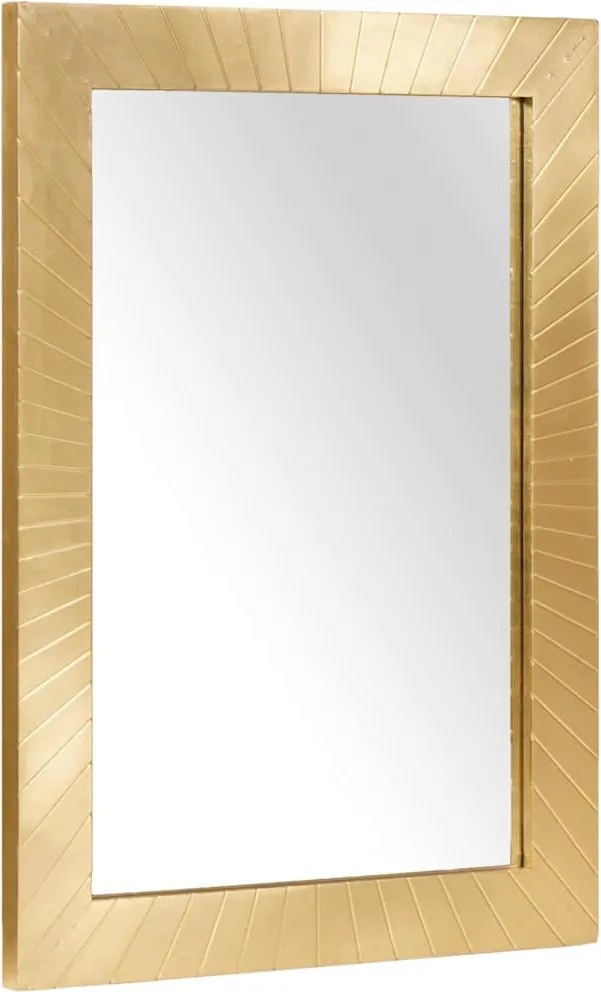 vidaXL Fürdőszobai tükör tükörrel Fekete és Arany 50 x 2,5 x 70 cm
