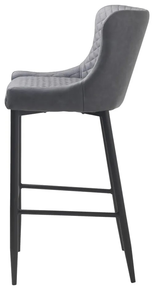Szürke bőrutánzat bárszék (ülésmagasság 77 cm) Ottowa – Unique Furniture