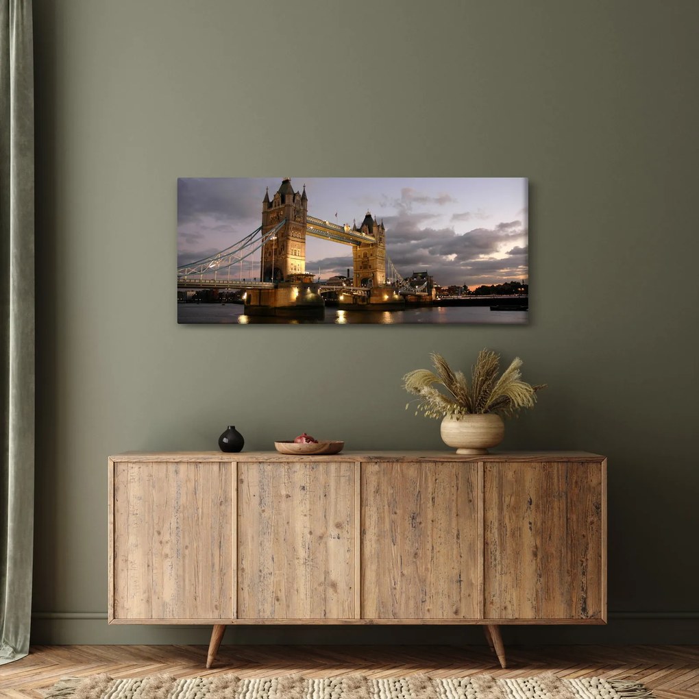 Kép - Tower Bridge éjszaka (120x50 cm)