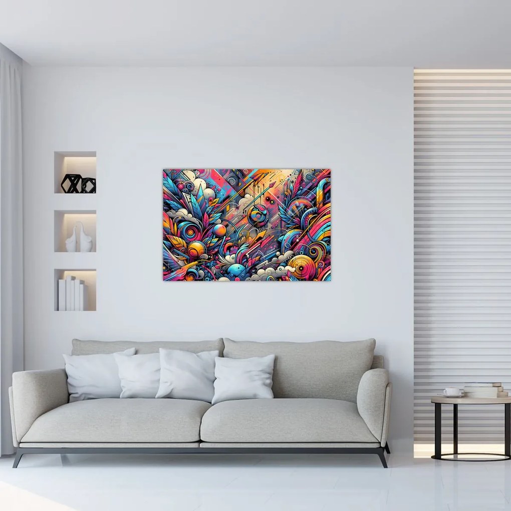 Kép - Színes graffiti (90x60 cm)