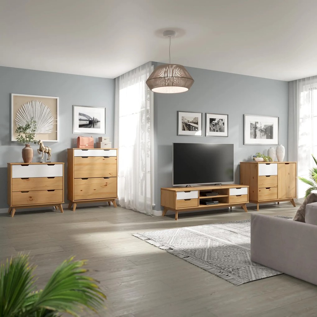 Casaria® Borneo TV-szekrény - 140x42x40 cm