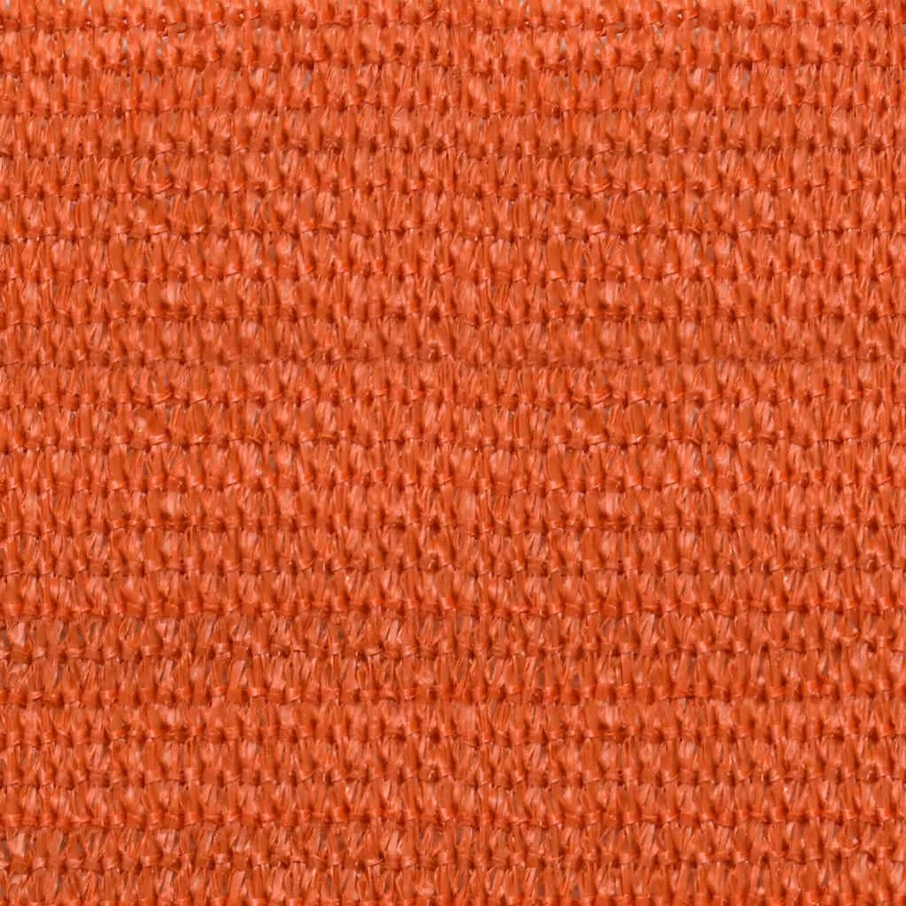 narancssárga háromszög alakú HDPE napvitorla 160 g/m² 3x4x4 m