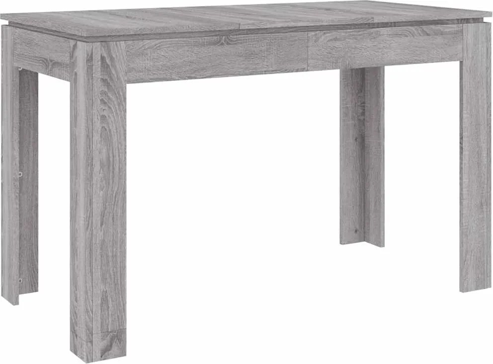 vidaXL szürke tölgy színű szerelt fa étkezőasztal 120 x 60 x 76 cm