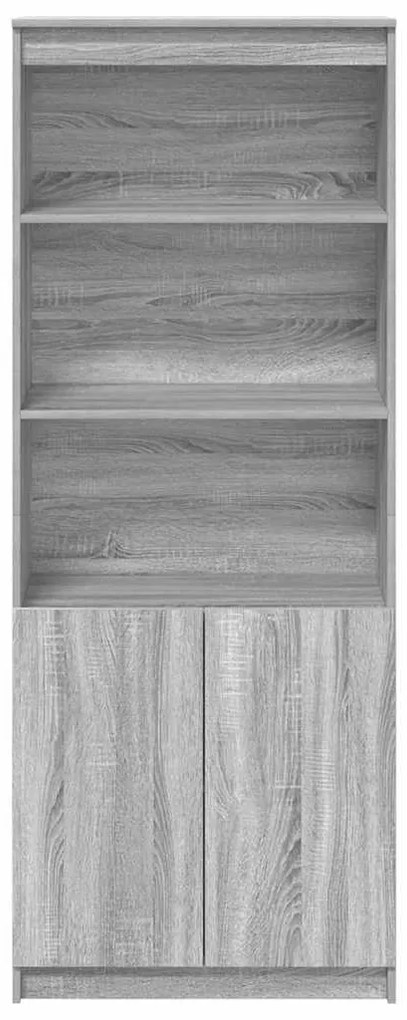 szürke sonoma színű szerelt fa magasszekrény 70 x 35 x 180