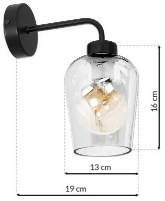 Fali lámpa SANTIAGO 1xE27/60W/230V átlátszó