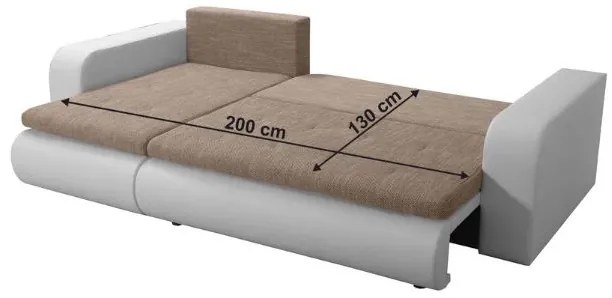 Széthúzható ülőgarnitúra  Bistran (fehér + barna) (J) . 1063799