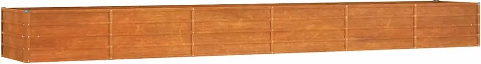 vidaXL rozsda színű corten acél kerti magaságyás 480 x 80 x 45 cm