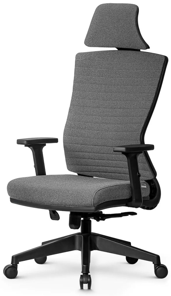 Ello ergonomikus szövet irodai forgószék deréktámasszal, fejtámasszal