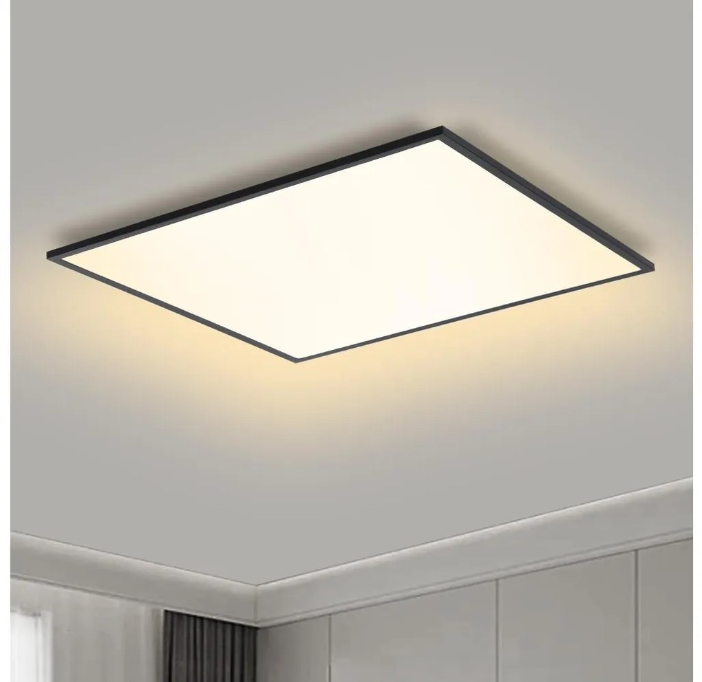 Brilagi - LED Dimmelhető lámpa SLIMFRAME LED/58W/230V 60x60 cm fekete + távirányító