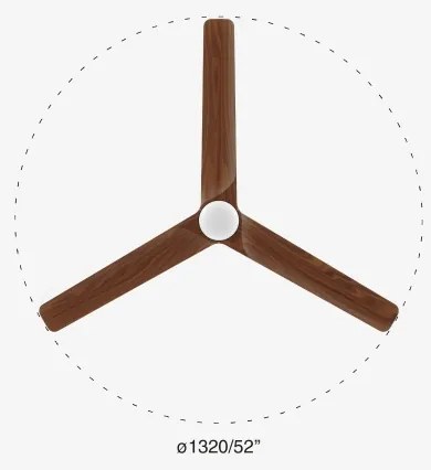 FARO 33809-1TW - HEYWOOD LED ventilátor 10W 230V 2700/4000/6500K + DO