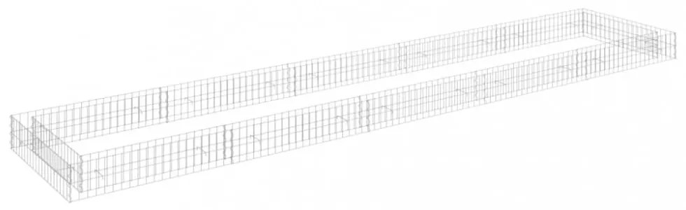 horganyzott acél gabion magaságyás 500 x 100 x 20 cm