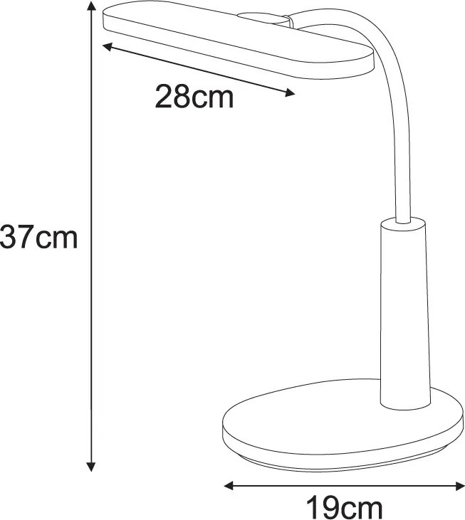 KAJA K-BL1521 NIEBIESKI MILO Kék Színű Asztali Lámpa 10W LED 530Lm 3000–5700K IP20