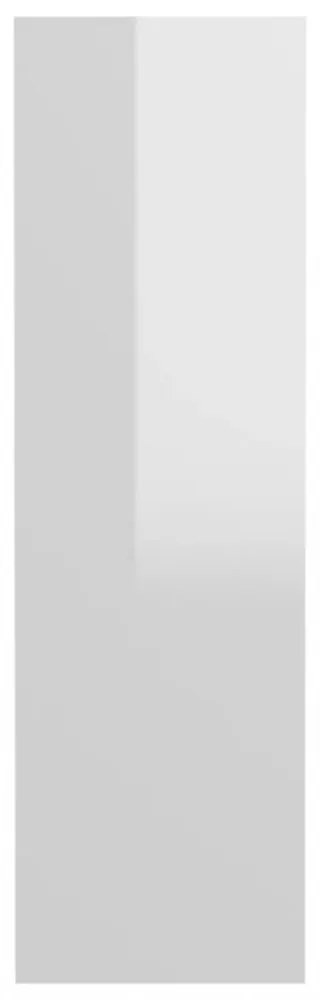 4 db magasfényű fehér szerelt fa fali cipősszekrény 60x18x60 cm