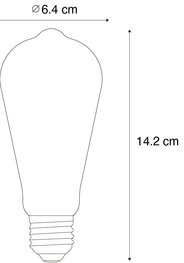 5 darabos E27 LED izzó készlet ST64 alkonykapcsolóval 4W 400 lm 2200K