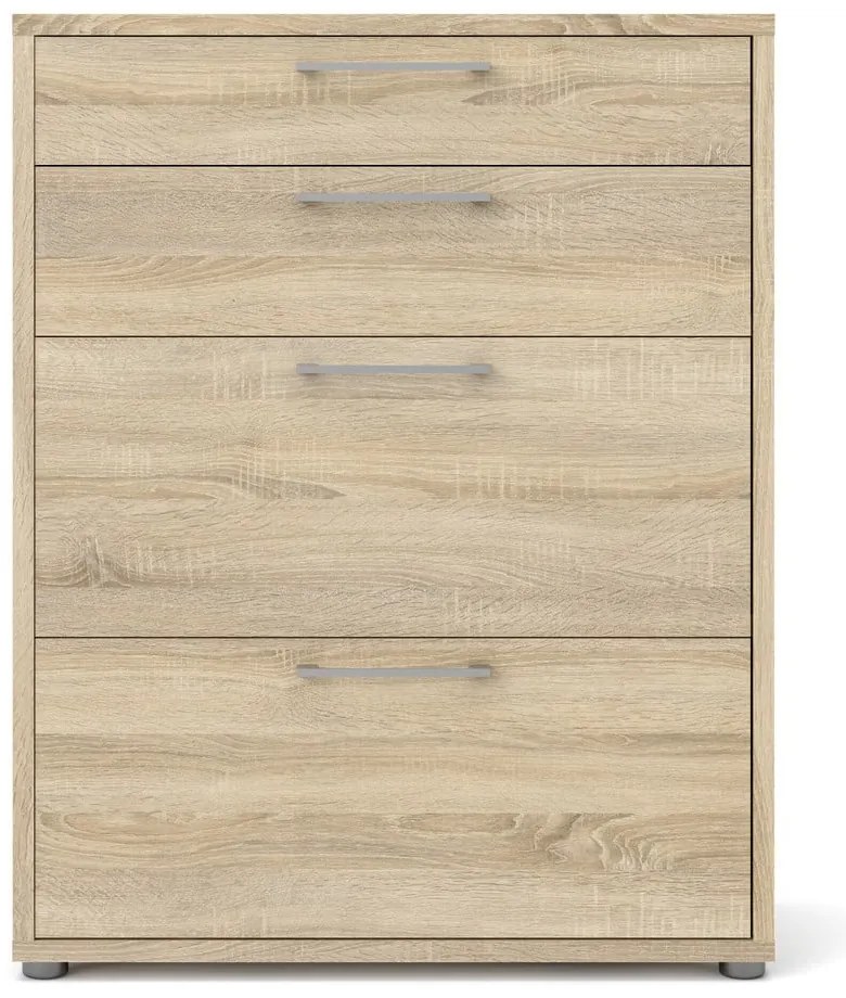 Natúr színű moduláris könyvespolc tölgyfa dekorral 89x113 cm Prima – Tvilum