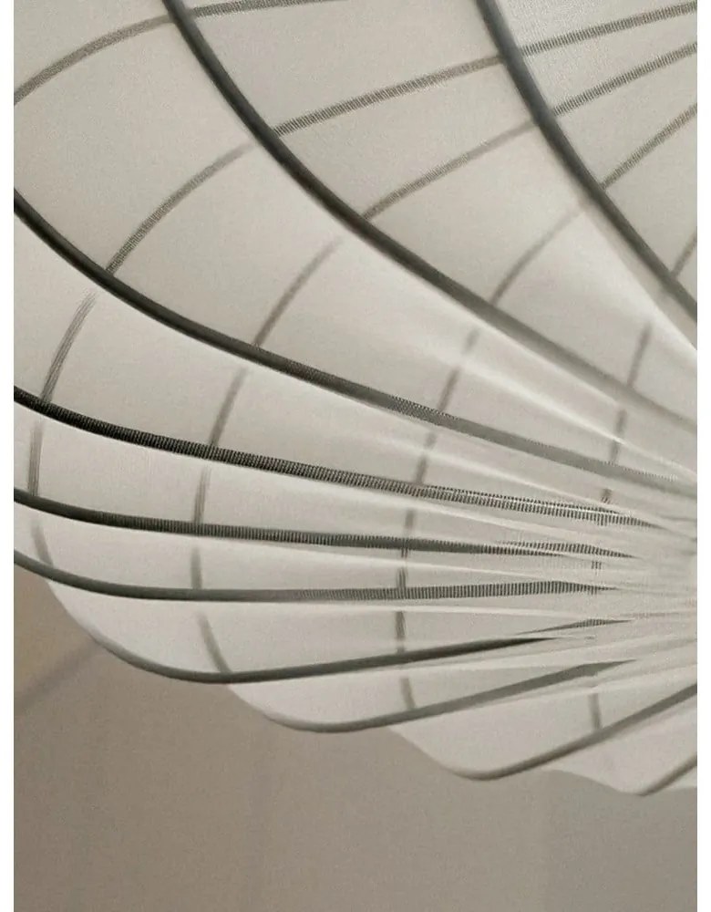 Fehér függőlámpa textil búrával ø 52 cm Mellow – Candellux Lighting