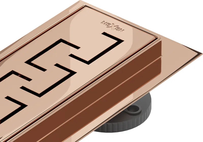 Mexen Flat 360° M15 forgatható vonalelvezetés 80 cm, rózsaarany - 1624080-40