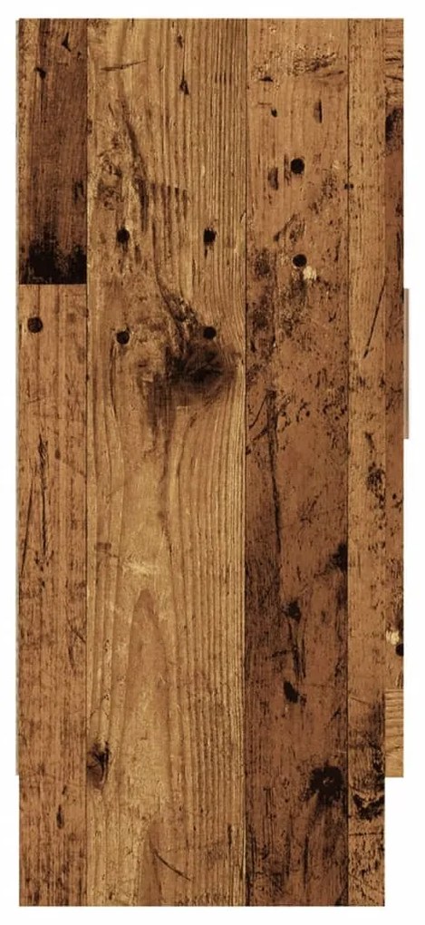 antik fa színű szerelt fa tálalószekrény 120 x 30,5 x 70 cm