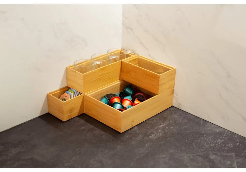 Woody bambusz rendszerező, 30 x 7,5 x 6,35 cm - Compactor