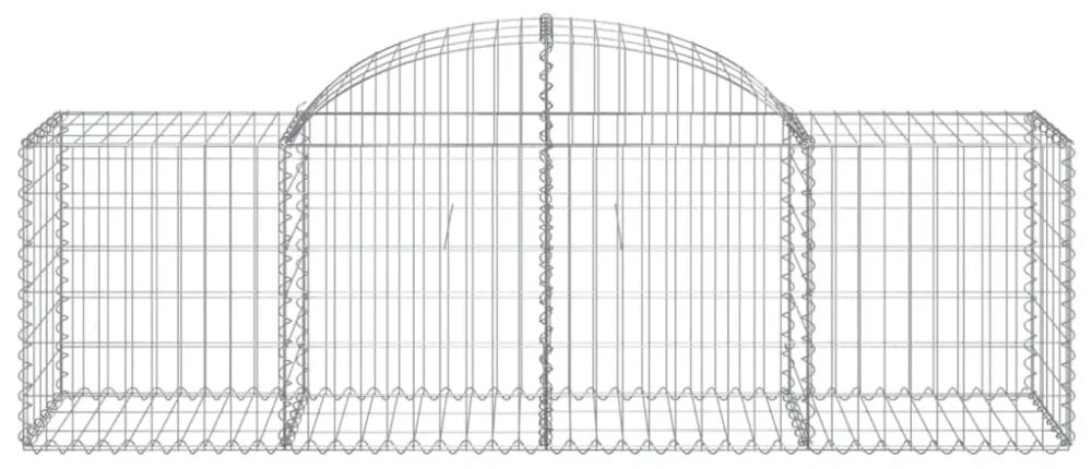 11 db íves horganyzott vas gabion kosár 200x50x60/80 cm
