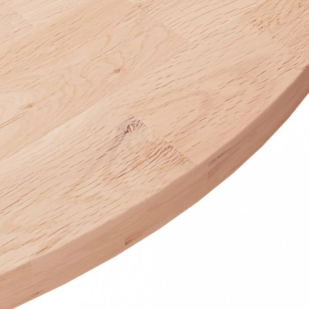 kerek kezeletlen tömör tölgyfa asztallap Ø80 x 2,5 cm