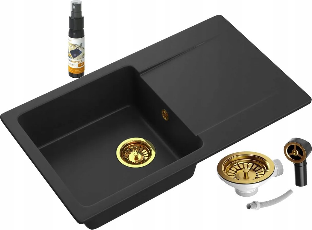 Mosogató Gránit Mosogató Trendi Szifon Arany