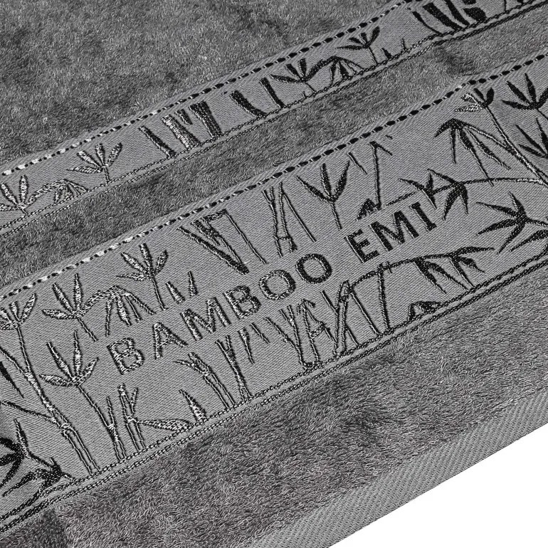 EMI szürke bambusz törölköző 50x100 cm