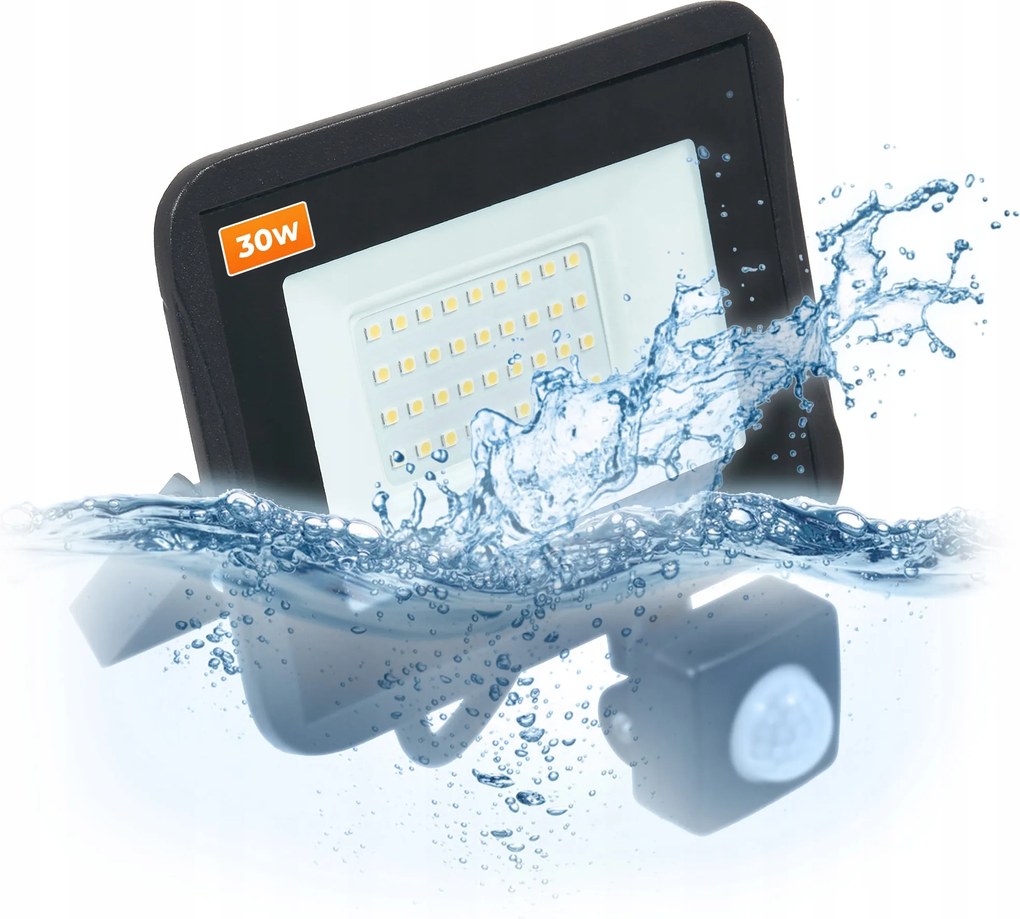 Halogén fényvető Led lámpa mozgásérzékelővel 30W Állítható érzékelővel