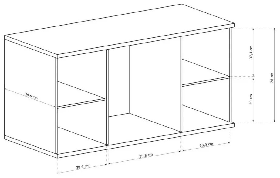 Komód Claudi 04 (artisan tölgy). 1055488