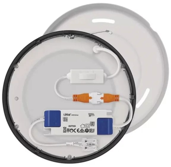 LED Mennyezeti lámpa LED/12,5W/230V 3000/3500/4000K á. 17 cm fekete