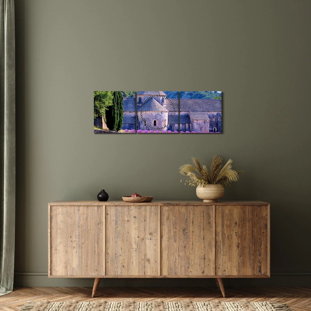 Kép - Levendula mező (órával) (90x30 cm)