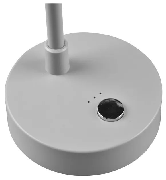 Világosszürke LED szabályozható asztali lámpa (magasság 28 cm) Lenny – Trio