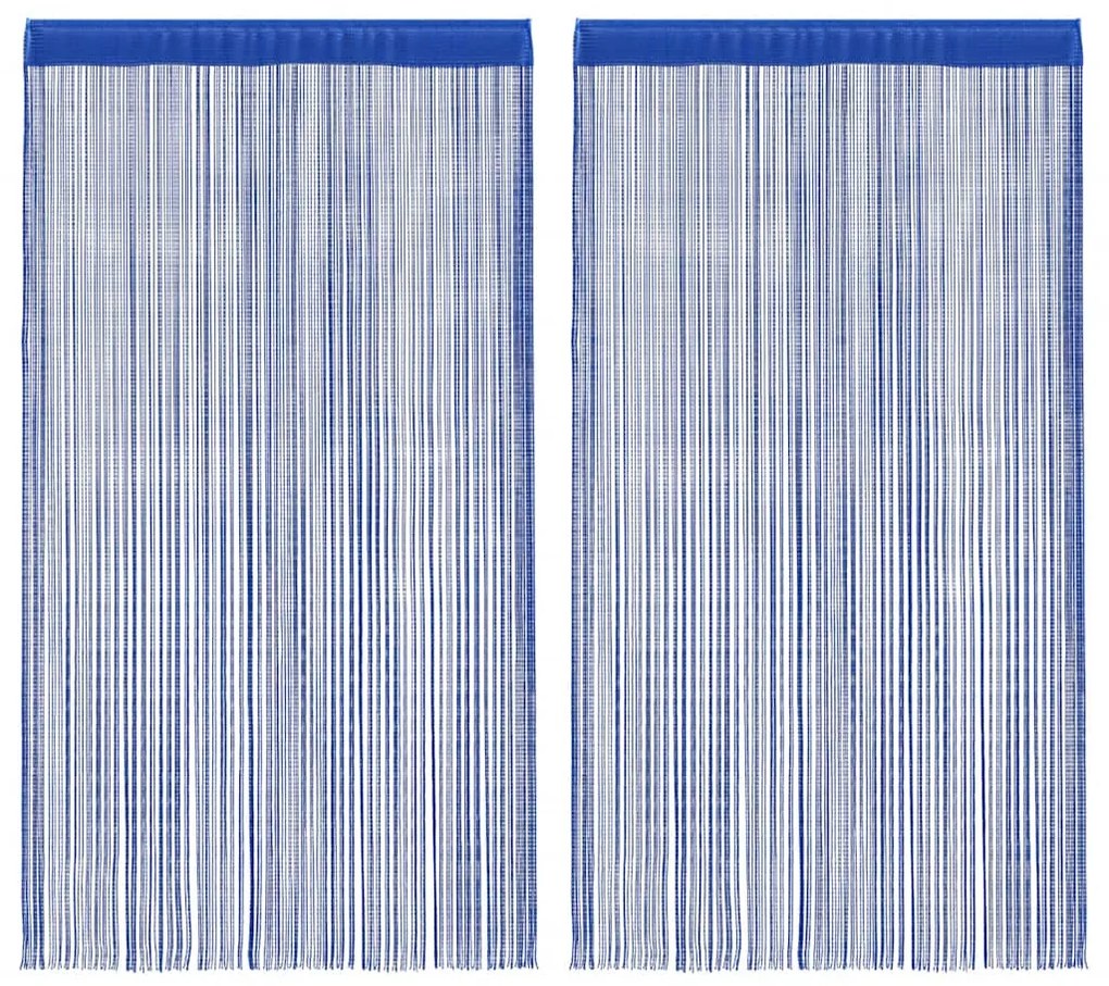 2 db kék zsinórfüggöny 140 x 250 cm