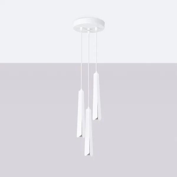 Sollux SL.1398 - Csillár zsinóron PRYSM 3xG9/8W/230V fehér