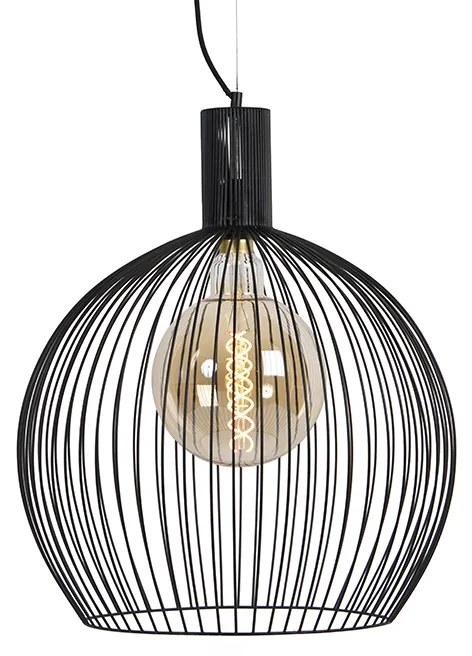 Design kerek függőlámpa fekete 50 cm - Dos